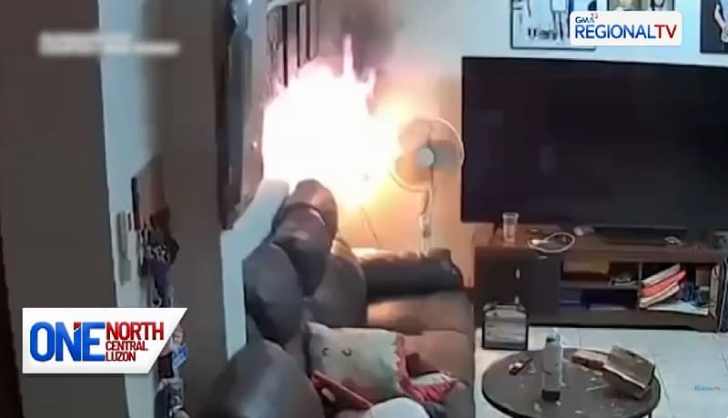 Insidente ng Pagliyab ng Outlet sa Olongapo City, Naitala sa CCTV