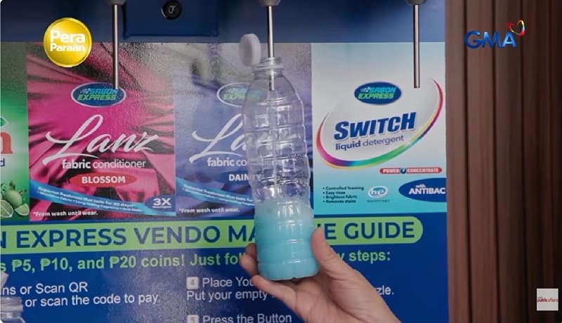 Instant na sabon, mabibili gamit ang barya sa refilling machine