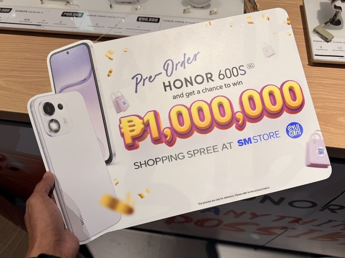 Preorder ng HONOR 600S, may pagkakataong manalo ng Php 1,000,000 na shopping spree