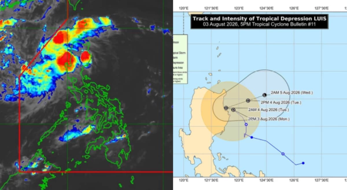 Tropical Depression 'Luis' Maaaring Tumama sa Cagayan o Isabela; Wind Signal No. 1 Itinaas
