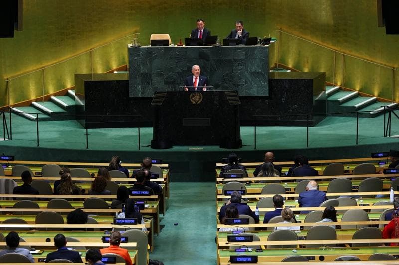 Netanyahu, sa UN, ipinagtanggol ang Israel habang umaalis ang mga delegado