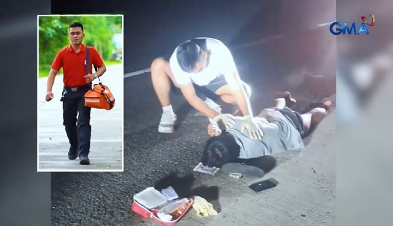 Lalaki na hindi nakapasa sa bumbero, nagbigay ng tulong sa nadisgrasyang rider