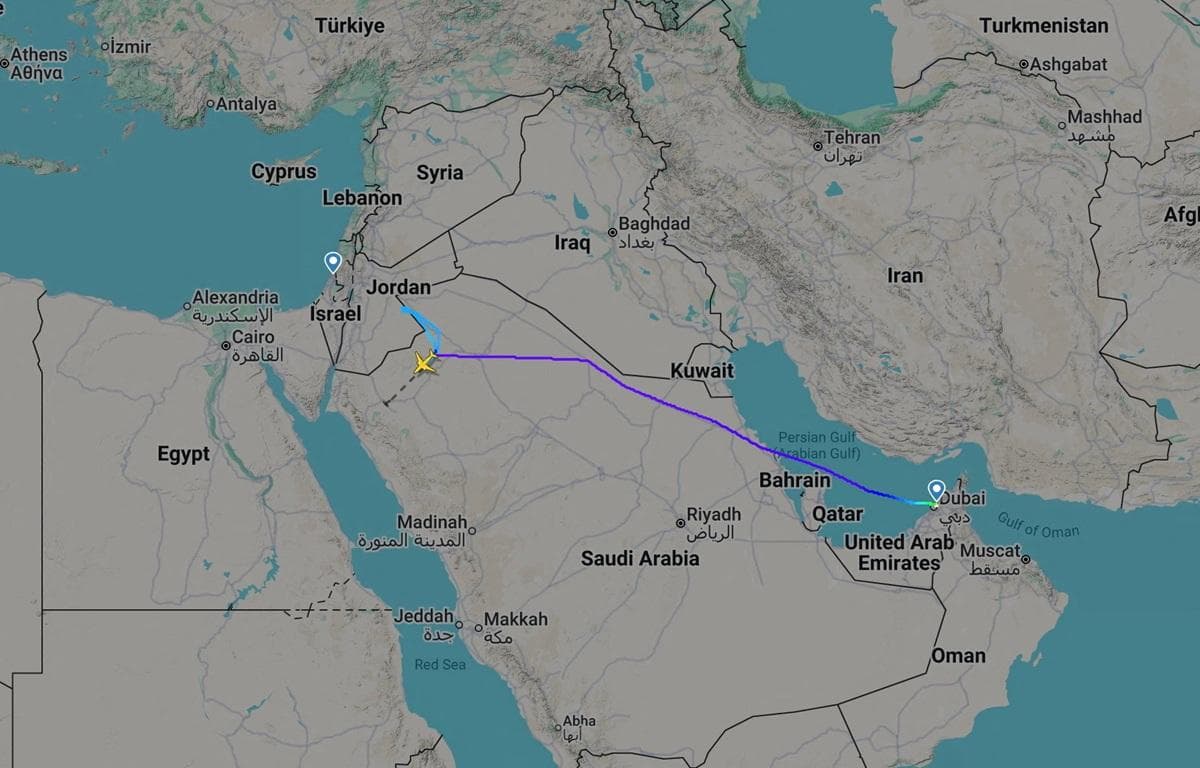 Pagsasakay ng eroplano mula UAE patungong Israel, inilipat sa Saudi Arabia matapos ang insidente sa cockpit