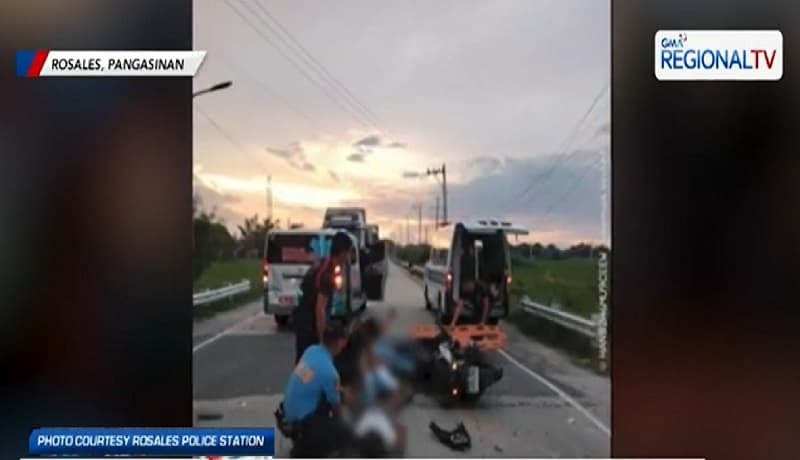 2 senior citizen na sakay ng motorsiklo, patay matapos bumangga sa sinusundan nilang van