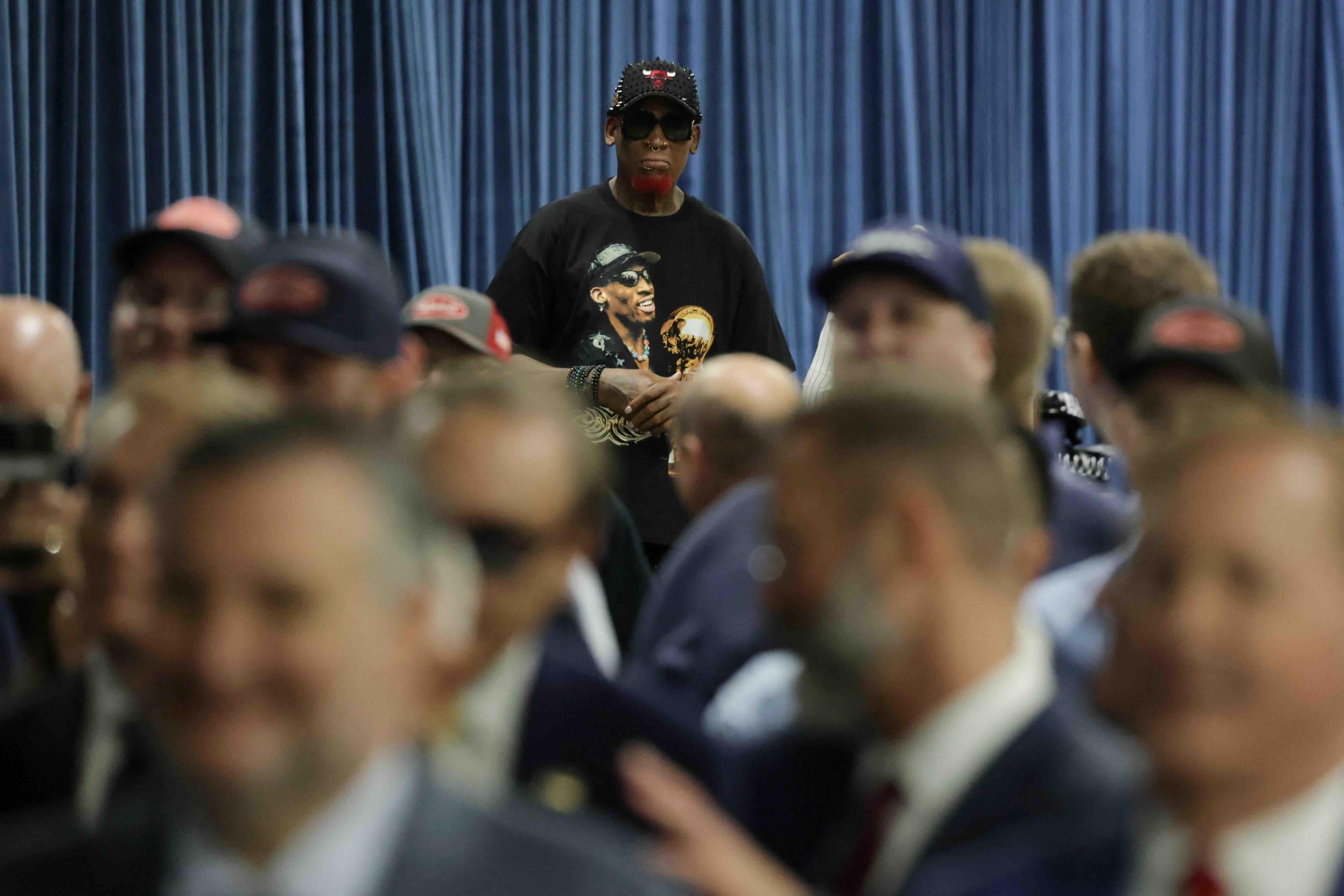 Trump, kasama si Dennis Rodman, dumalo sa rally sa Texas
